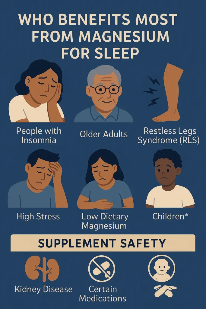 Who uses magnesium for sleeping
